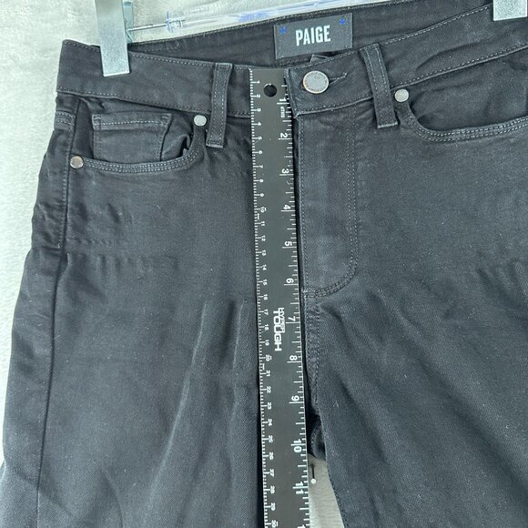 Paige Hoxton Ultra Skinny Jeans Womens Size 25 Mid Rise Dark Wash Black - Picture 8 of 12